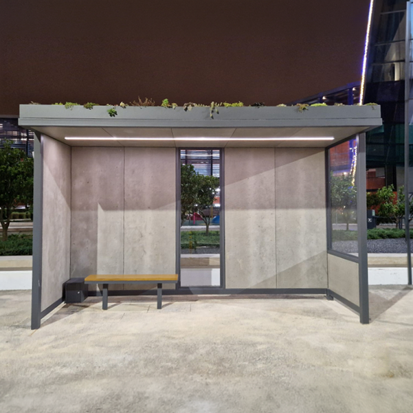 Abrigo SQUARE c/ Telhado Verde